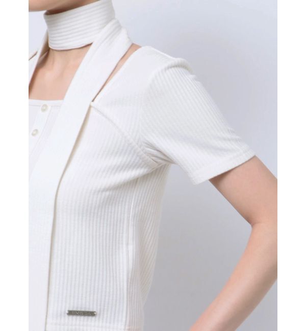 EMODA「スリムタイボタントップ」|Tシャツ・カットソー|