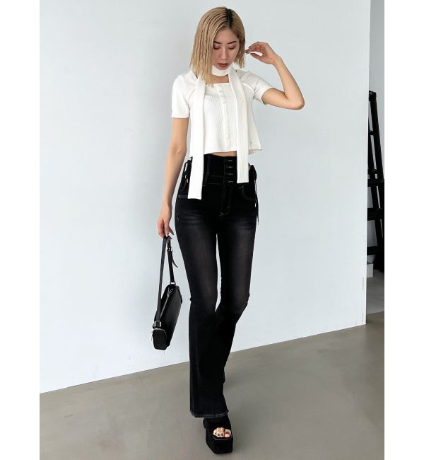 EMODA「スリムタイボタントップ」|Tシャツ・カットソー|