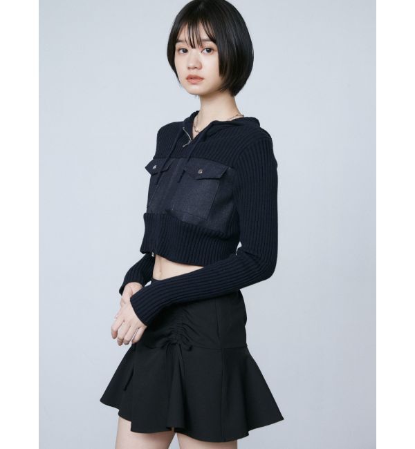 EMODA「ドッキングポケットニットパーカー」|ニット・セーター|