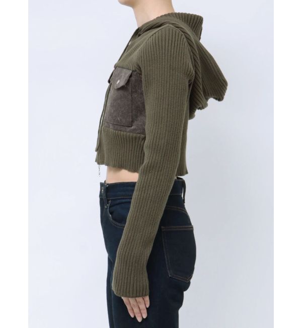 EMODA「ドッキングポケットニットパーカー」|ニット・セーター|