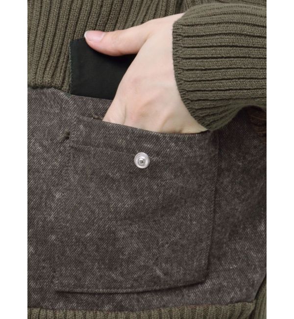 EMODA「ドッキングポケットニットパーカー」|ニット・セーター|