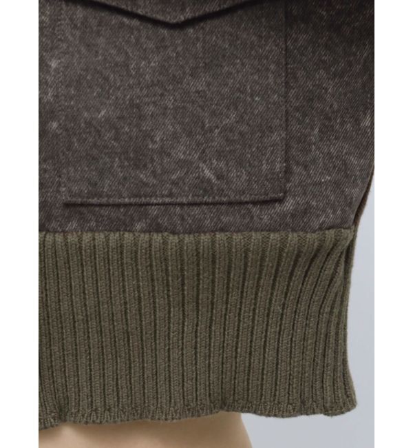 EMODA「ドッキングポケットニットパーカー」|ニット・セーター|