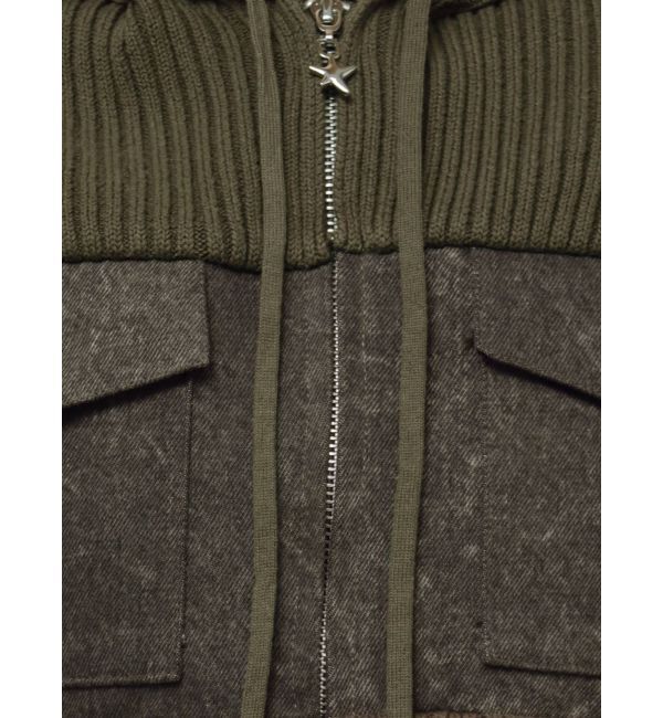 EMODA「ドッキングポケットニットパーカー」|ニット・セーター|