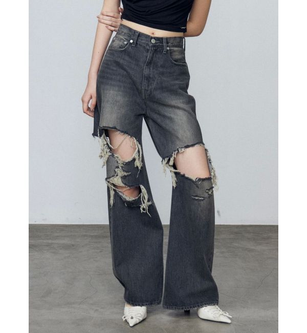 EMODA「ボールドリップドルーズジーンズ」|デニム|