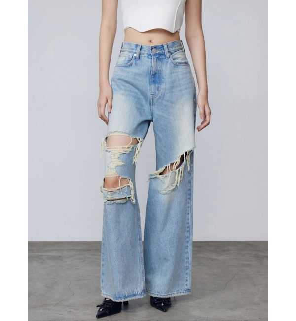 EMODA「ボールドリップドルーズジーンズ」|デニム|