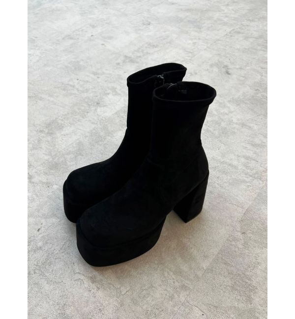 EMODA「バルキープランプショートフィットブーツ」|ショートブーツ|