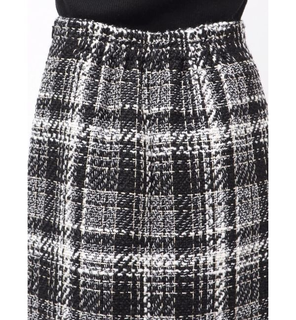 MERCURYDUO「チェックツィードタイトスカート」|スカート|
