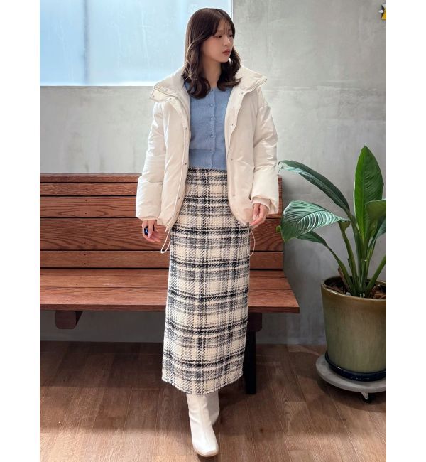 MERCURYDUO「チェックツィードタイトスカート」|スカート|