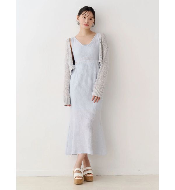 MERCURYDUO「【MERCURYDUO&times;AMPHI】カップ付きサイドカットアウトマーメイドワンピース」|ワンピース|