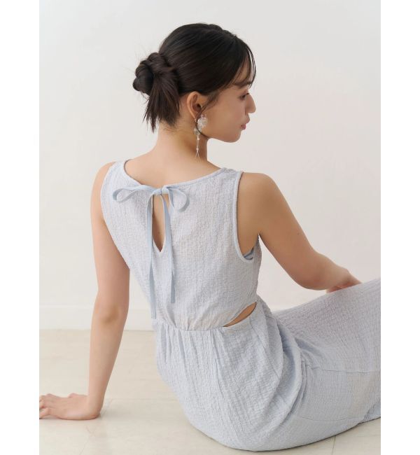 MERCURYDUO「【MERCURYDUO&times;AMPHI】カップ付きサイドカットアウトマーメイドワンピース」|ワンピース|