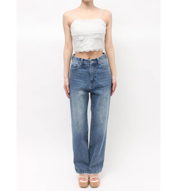 MERCURYDUO「【MERCURYDUO&times;AMPHI】カップ付きレースベアトップ」|Tシャツ・カットソー|