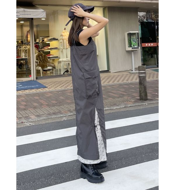 MURUA「メッシュロゴカーゴワンピース」|ワンピース|