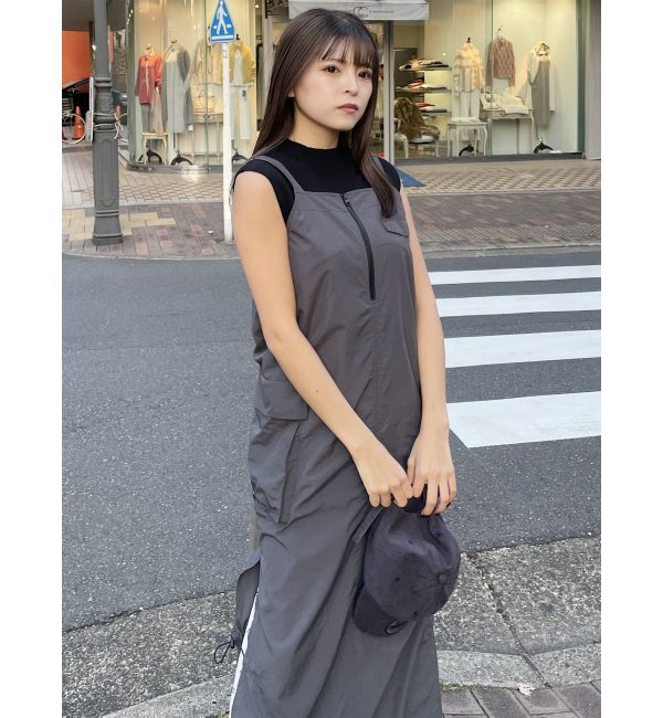 MURUA「メッシュロゴカーゴワンピース」|ワンピース|