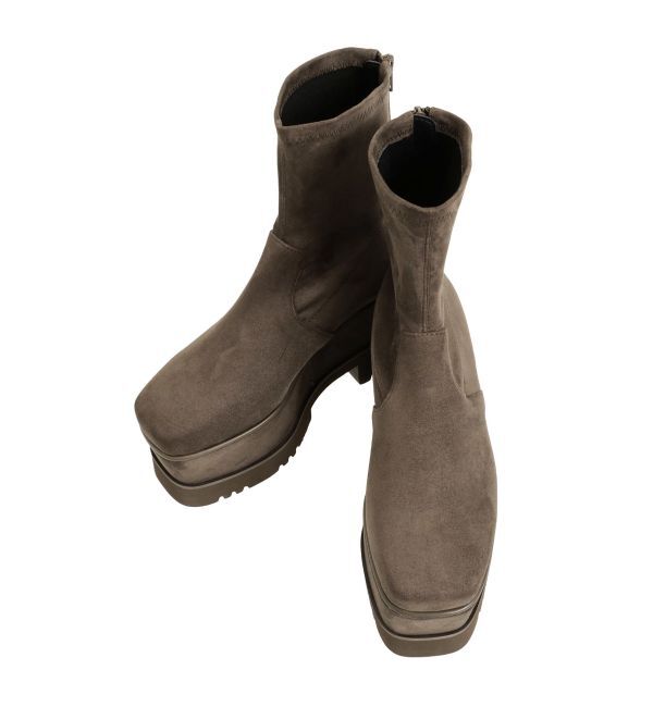 MURUA「プラットフォームスエードブーツ」|ショートブーツ|