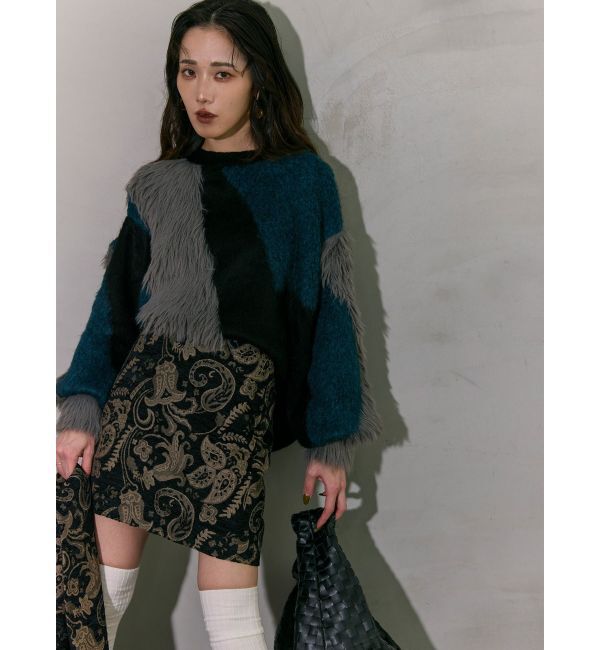 MURUA「【YUKKOコラボ】MIXヤーンチュニックニット」|ニット・セーター|