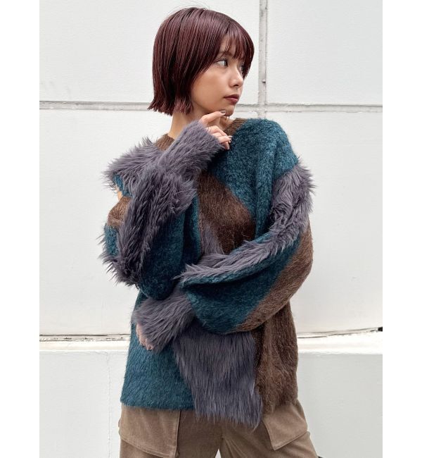 MURUA「【YUKKOコラボ】MIXヤーンチュニックニット」|ニット・セーター|