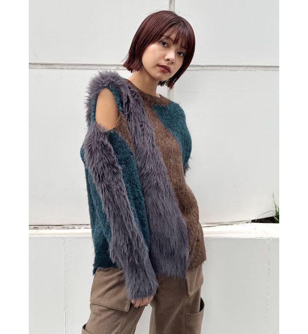 MURUA「【YUKKOコラボ】MIXヤーンチュニックニット」|ニット・セーター|