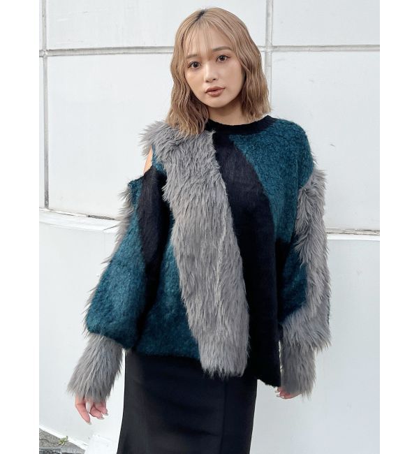 MURUA「【YUKKOコラボ】MIXヤーンチュニックニット」|ニット・セーター|