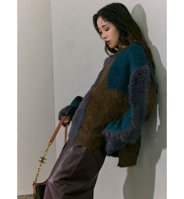 MURUA「【YUKKOコラボ】MIXヤーンチュニックニット」|ニット・セーター|