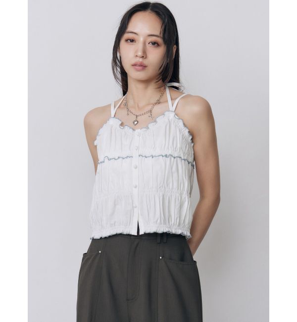 MURUA「バイカラーギャザーキャミソール」|キャミソール|