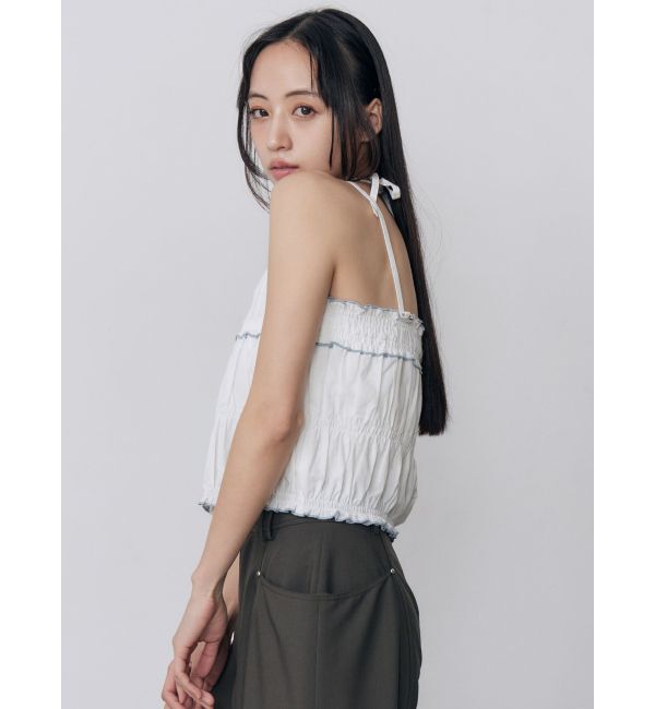 MURUA「バイカラーギャザーキャミソール」|キャミソール|