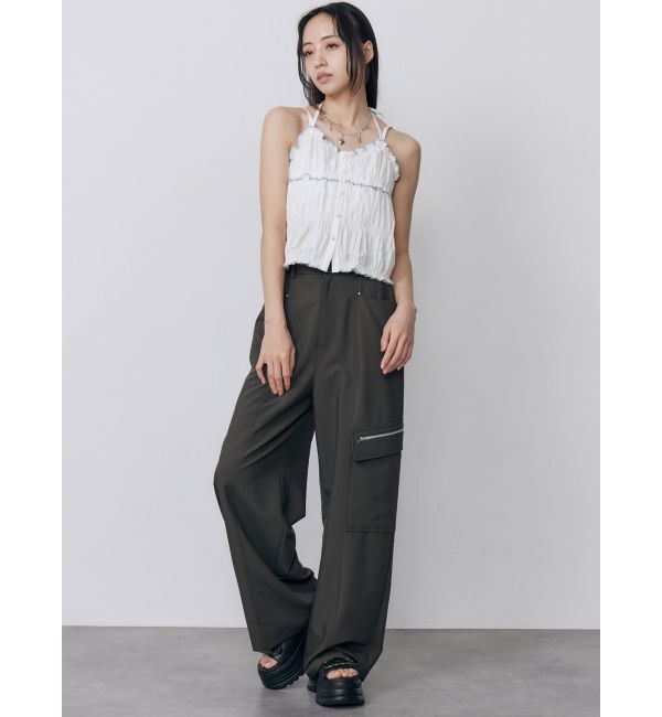 MURUA「バイカラーギャザーキャミソール」|キャミソール|