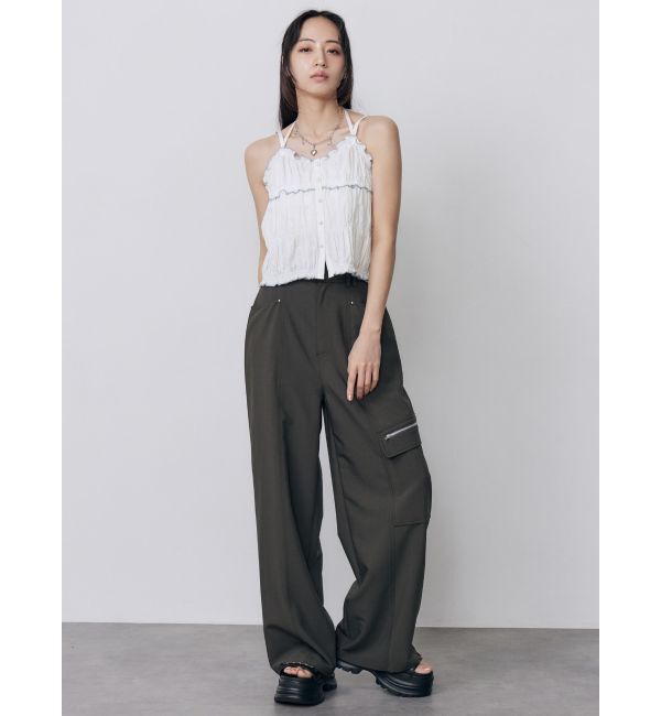 MURUA「バイカラーギャザーキャミソール」|キャミソール|