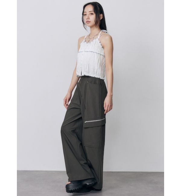 MURUA「バイカラーギャザーキャミソール」|キャミソール|