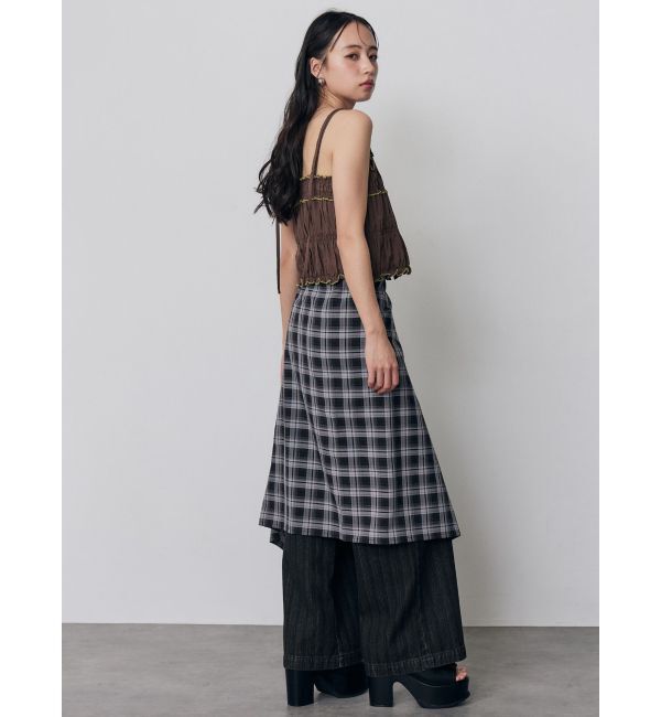 MURUA「バイカラーギャザーキャミソール」|キャミソール|