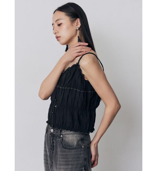 MURUA「バイカラーギャザーキャミソール」|キャミソール|