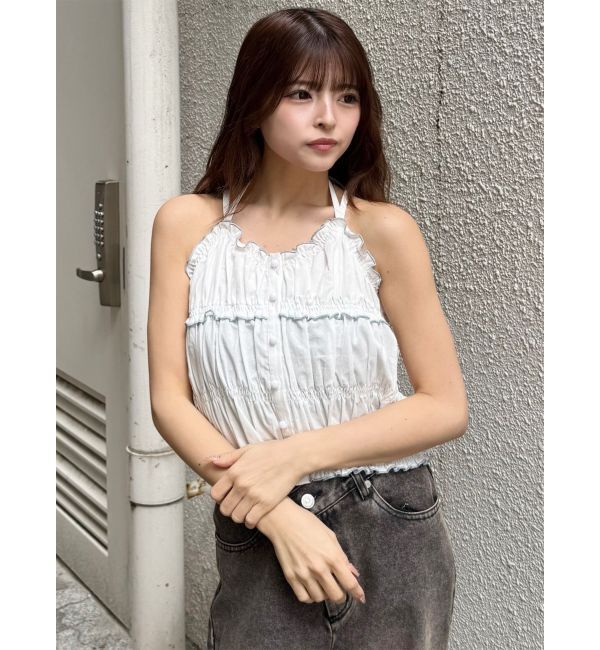 MURUA「バイカラーギャザーキャミソール」|キャミソール|