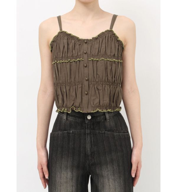 MURUA「バイカラーギャザーキャミソール」|キャミソール|