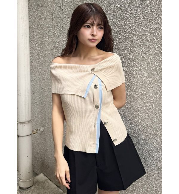 MURUA「レイヤードライクオフショルダーニット」|ニット・セーター|