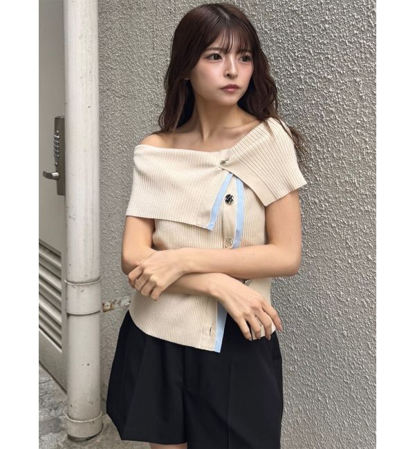 MURUA「レイヤードライクオフショルダーニット」|ニット・セーター|