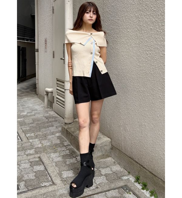 MURUA「レイヤードライクオフショルダーニット」|ニット・セーター|