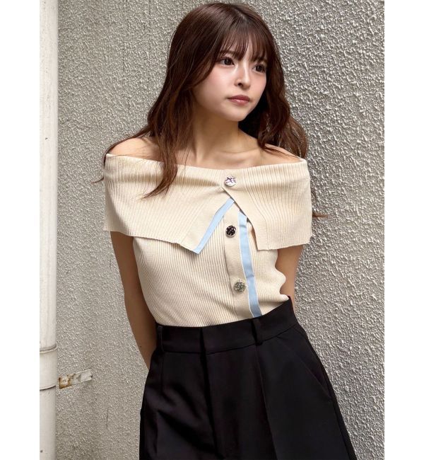 MURUA「レイヤードライクオフショルダーニット」|ニット・セーター|