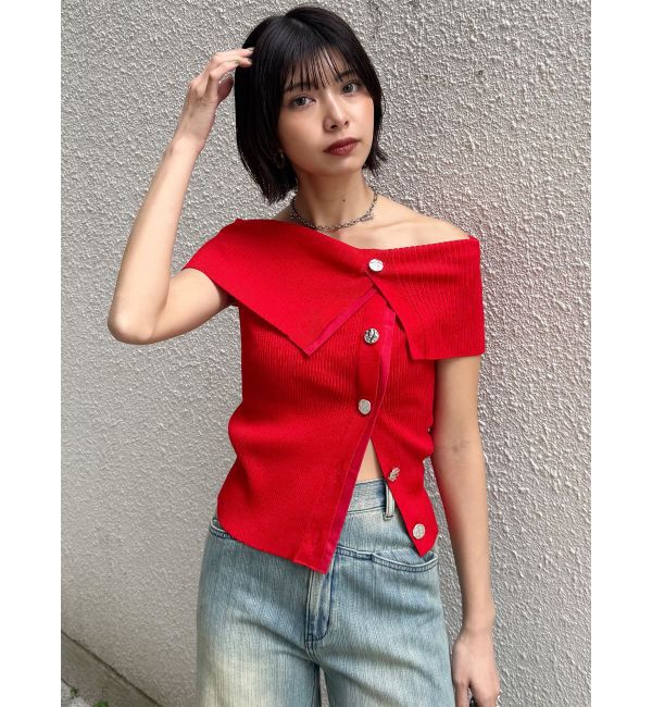 MURUA「レイヤードライクオフショルダーニット」|ニット・セーター|