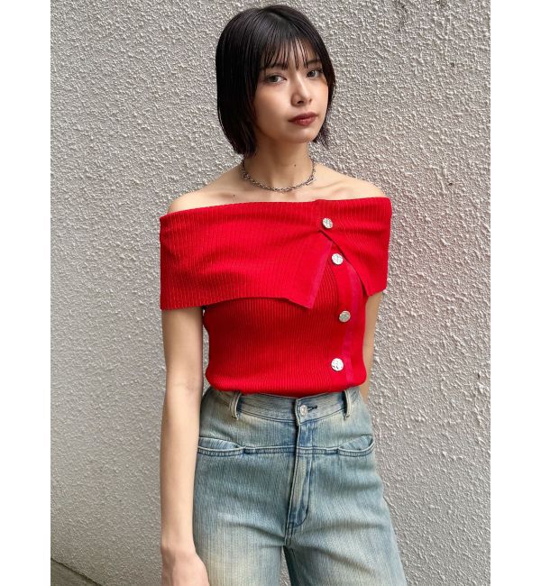 MURUA「レイヤードライクオフショルダーニット」|ニット・セーター|