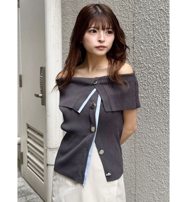 MURUA「レイヤードライクオフショルダーニット」|ニット・セーター|