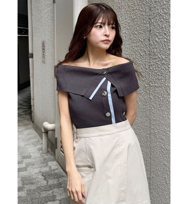 MURUA「レイヤードライクオフショルダーニット」|ニット・セーター|