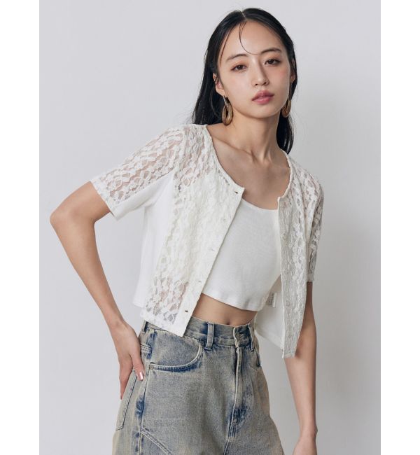 MURUA「レーシーアンサンブルトップス」|Tシャツ・カットソー|