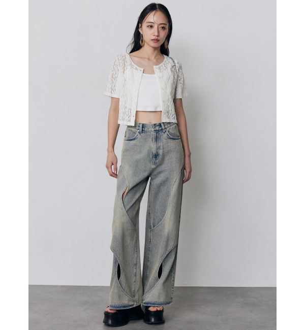 MURUA「レーシーアンサンブルトップス」|Tシャツ・カットソー|