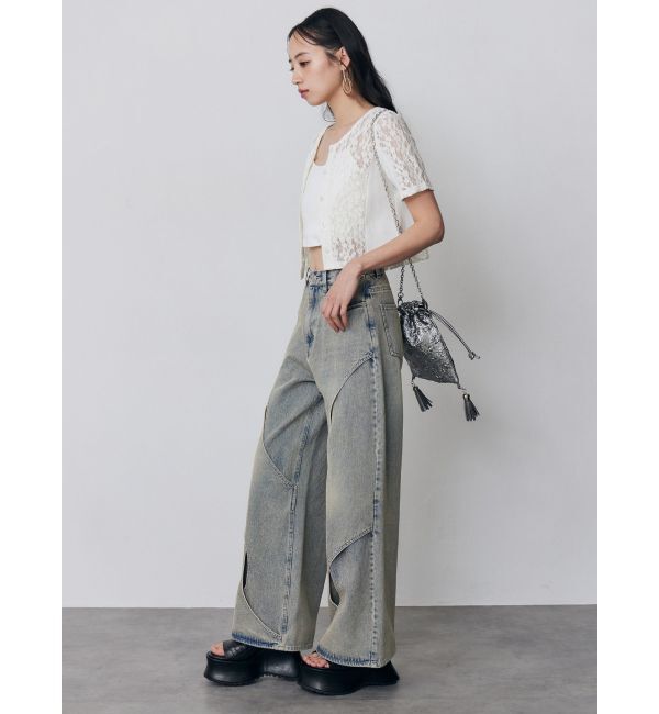 MURUA「レーシーアンサンブルトップス」|Tシャツ・カットソー|