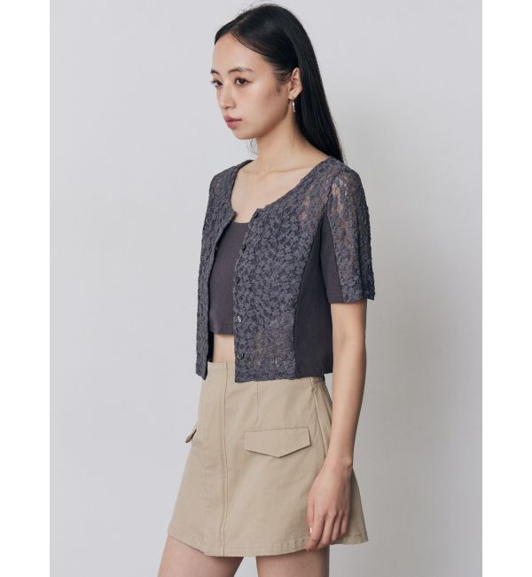 MURUA「レーシーアンサンブルトップス」|Tシャツ・カットソー|