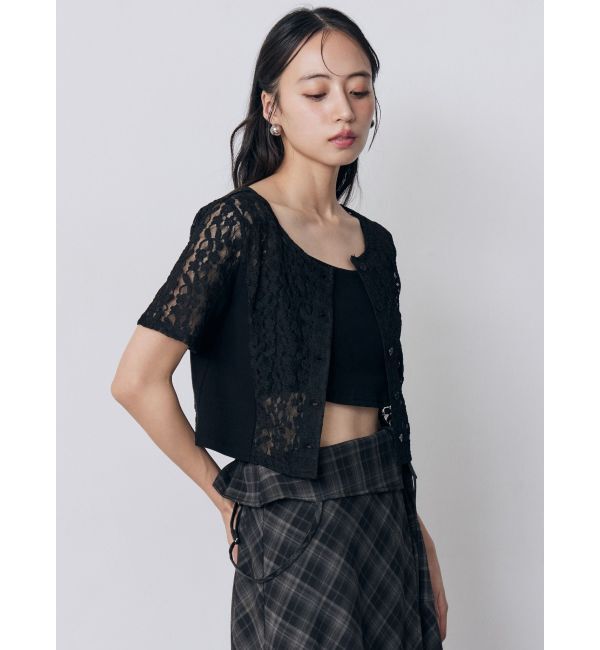 MURUA「レーシーアンサンブルトップス」|Tシャツ・カットソー|