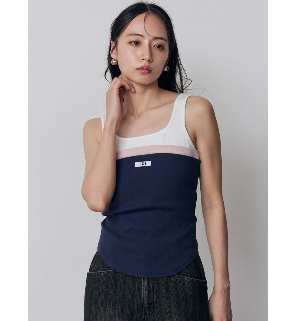 MURUA「ベアドッキングテレコタンク」|タンクトップ|