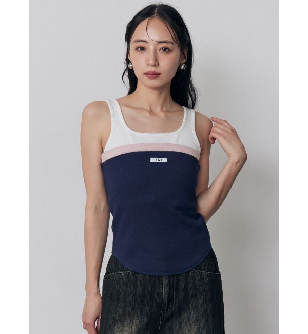 MURUA「ベアドッキングテレコタンク」|タンクトップ|