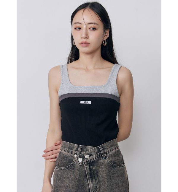 MURUA「ベアドッキングテレコタンク」|タンクトップ|