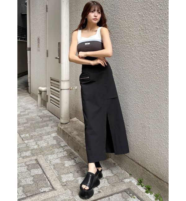 MURUA「ベアドッキングテレコタンク」|タンクトップ|