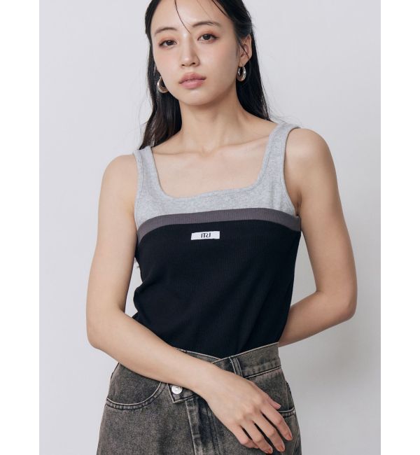 MURUA「ベアドッキングテレコタンク」|タンクトップ|ブラック